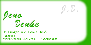 jeno denke business card